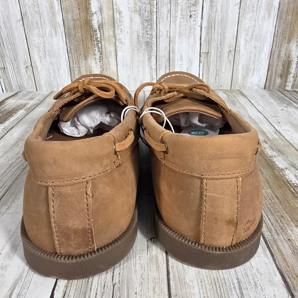 Goodfellow & Co Mens Tan Boat Shoes Size 9.5 Classic Nautical Loafers NWT